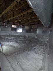 Our CleanSpace© and SilverGlo© are installed between floor joists and sealed around pipe penetrations, making it fully encapsulated AND insulated!