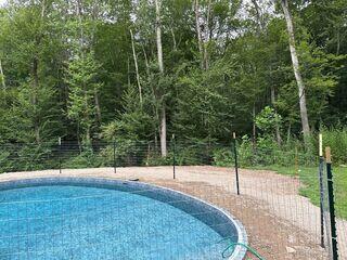 Modern Aluminum Pool Fence Installation in Hebron, CT