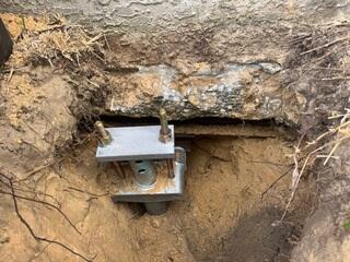 Complete Helical Pier Installation
