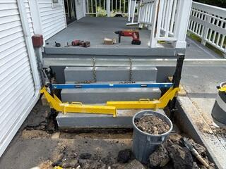 Lifting Stairs with Slab Jacks