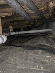 The crawl space was damp and the humidity was causing noticeable moisture issues and smells in the home.