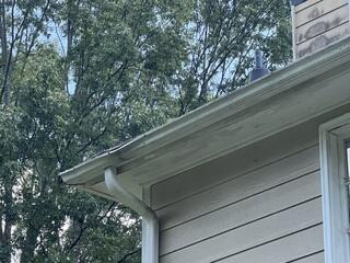 Storm damaged gutter