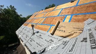 Seams Are Taped & Ice-and-Water Shield Is Installed