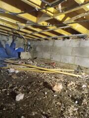 Encapsulated crawlspace with a vapor barrier in Welland, On