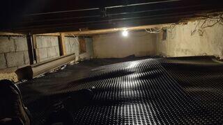 Installation du tapis de drainage