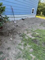 Exterior Push Pier Backfill