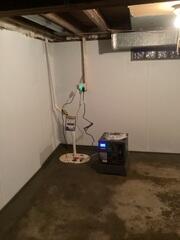 Sump Pump and Dehumidifier Installed