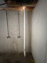 Radon System Connected to Existing Riser