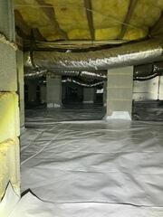 Vapor Barrier Installation Begins to Control Crawl Space Moisture | Raleigh, NC