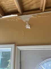 Water Leak Causes Water Spots, Paint Bubbling, and Discoloration