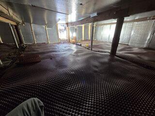 During Installation - SilverGlo©, Drainage Matting