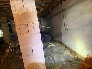 Damp and Nasty Crawl Space needed repair!