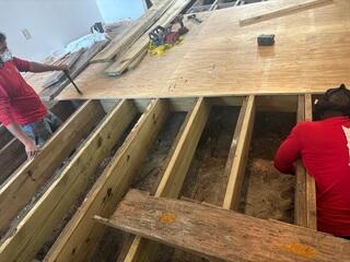 Floor Joist Repair and Subfloor Installation