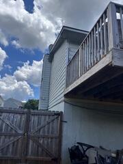 Gutters needed along the back of home