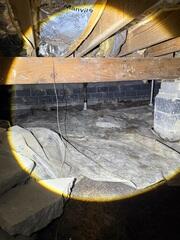 Crawl Space Waterproofed and Supported in Bay Village, OH