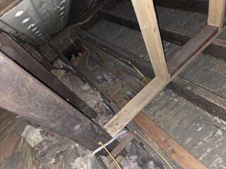 Rotted and Settled Insulation