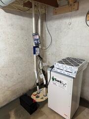 Basement Sump Pump and Dehumidifier