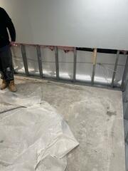 Studs Reinforced Before Basement Finishing