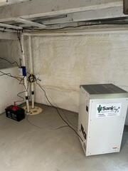 Waterproofed Basement with New Slab Floor, TripleSafe, WaterGuard & SaniDry XP