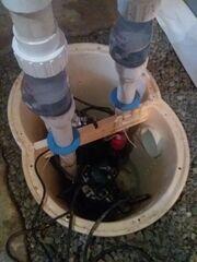 During TripleSafe Sump Pump Installation (Inside the Sump)