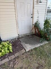 Uneven Concrete Entrance