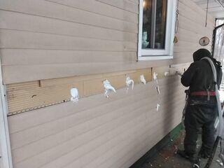 RetroFoam is injected in each cavity and the siding is placed back on after installation!