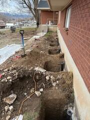 Excavation for Push Pier Foundation Repair