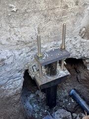 Installed Foundation Support Bracket