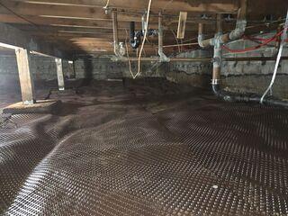 During Installation - Drainage Matting