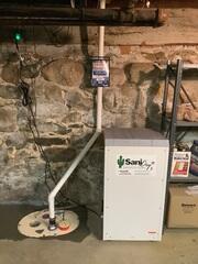 Basement Sump Pump and Dehumidifier