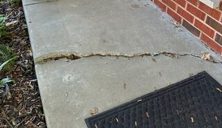 Massive Cracking and Walking Hazzard