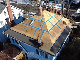 Seams Are Taped & Ice and Water Shield Is Installed