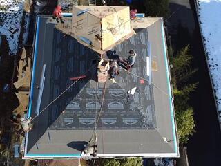 Underlayment is Completed and Drip Edge Is Installed