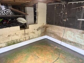 WaterGuard System Sealed & Re-Poured - Basement Waterproofing Progress (Jacksonville, FL)