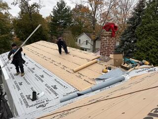 Underlayment Completed & Drip Edge Flashing Installed