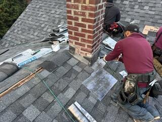 New Flashing Is Installed on the Chimney
