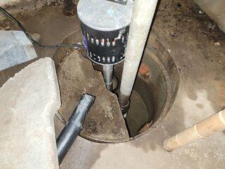 Before: Existing Sump Pump