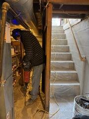 Basement Cold Storage Area Before Sump Pump Installation - Salt Lake City, UT