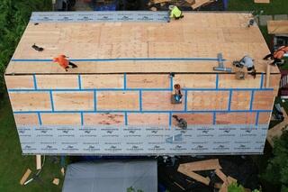 Seams Are Taped and Ice and Water Shield Is Installed