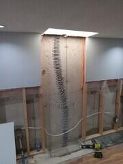 Flexible sealant applied over top.