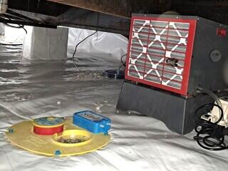 Drying the Crawl Space Air and An Alarm for Possible Plumbing Leaks