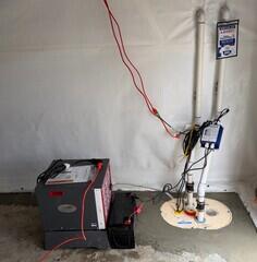 SaniDry Sedona Dehumidifier & TripleSafe Sump Pump