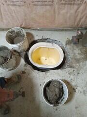 Liner removed and new liner in