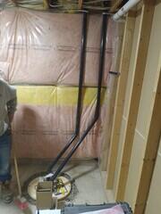 Two discharge lines.