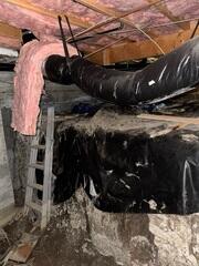 Moisture Filled Crawl Space in Coupeville, WA