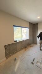 Exposed Foundation Wall During Basement Waterproofing in Lehi, UT