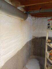 Spray Foam Installation on Basement Walls in Portland, Maine