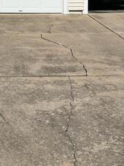 Concrete Driveway Cracking Before Repair