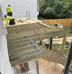 Building the floor boards and checking the structure
