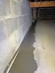 Interior Drainage System in Place